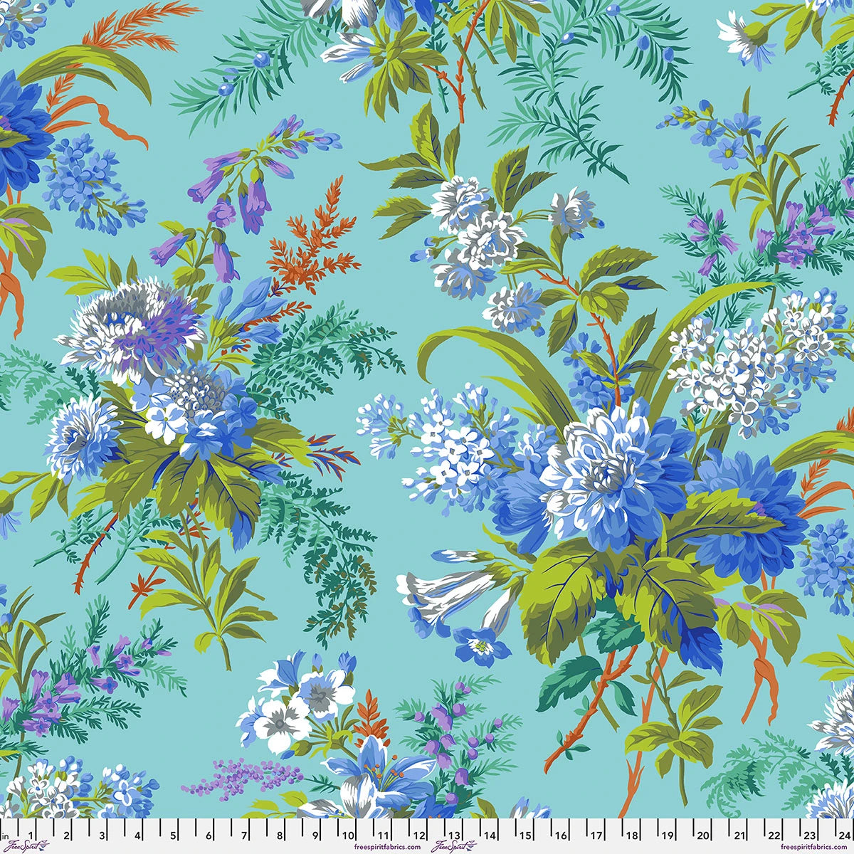 KAFFE COLLECTIVE AUG 2026 Jardin - Blue Yardage
