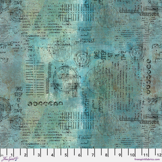 ON YOUR MARK Assemblage Ocean Yardage