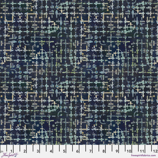 ON YOUR MARK Maze Indigo Yardage