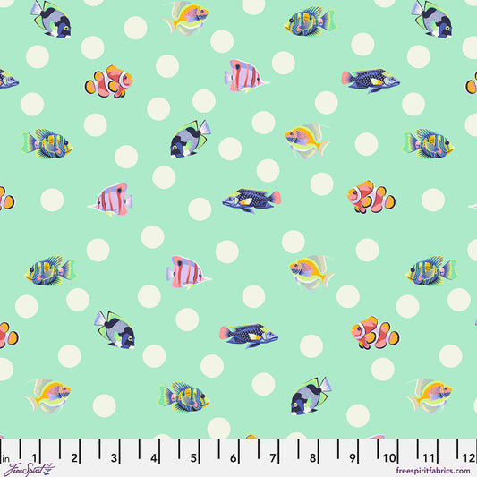 FLORAL REEF School Crossing - Seafoam Yardage