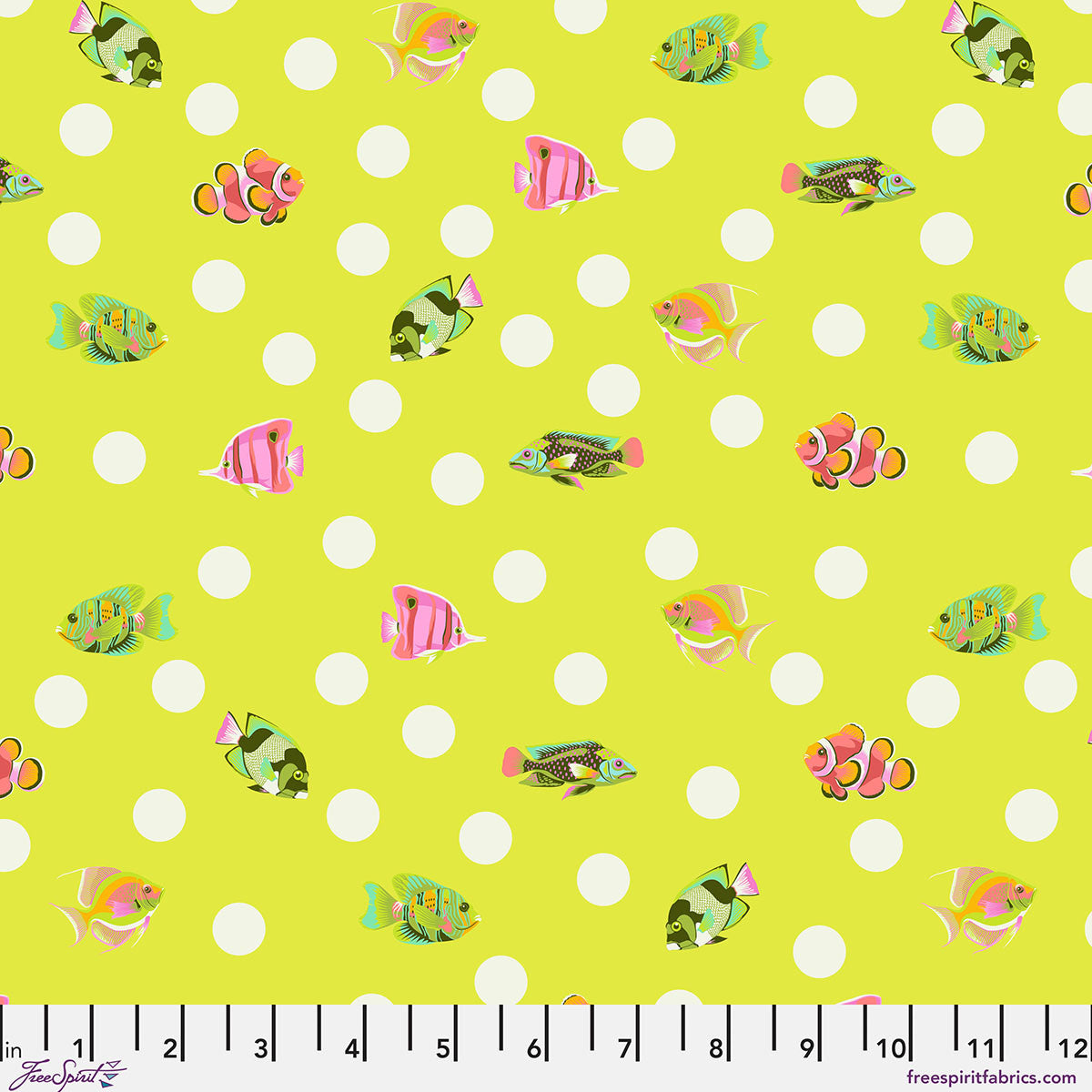 FLORAL REEF School Crossing - Seagrass Yardage