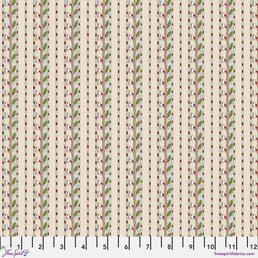 BEDFORD PARK Daffodil Stripe Ivory Yardage