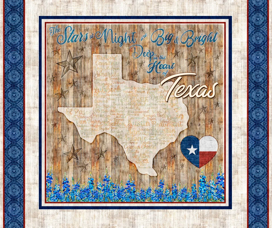 ALL TEXAS SHOP HOP 2026 Texas Map Panel PRE-ORDER