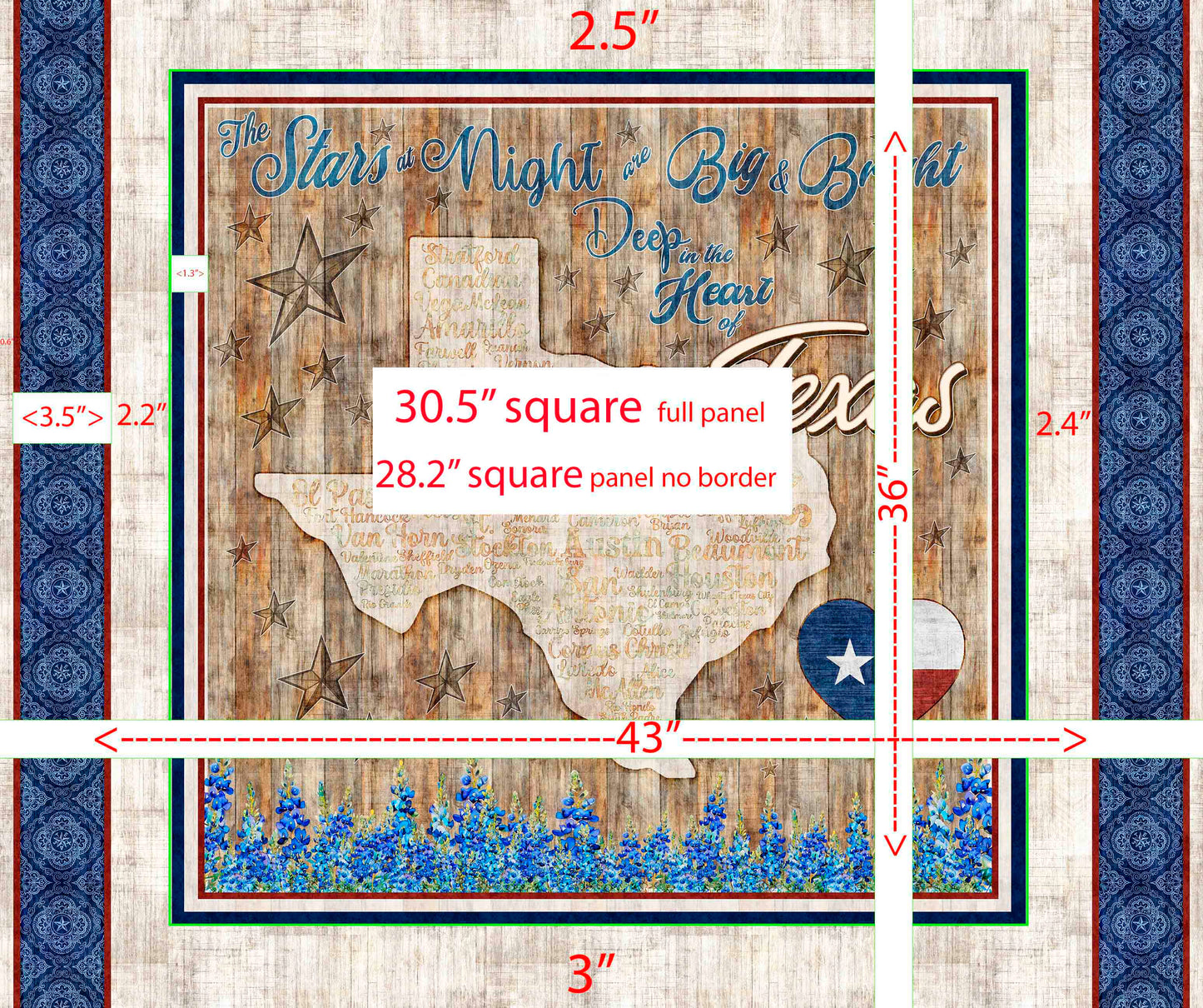 ALL TEXAS SHOP HOP 2026 Texas Map Panel PRE-ORDER