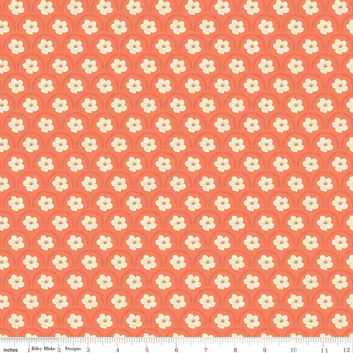 SOUTHERN CHARM Peach Blossoms Rouge Yardage