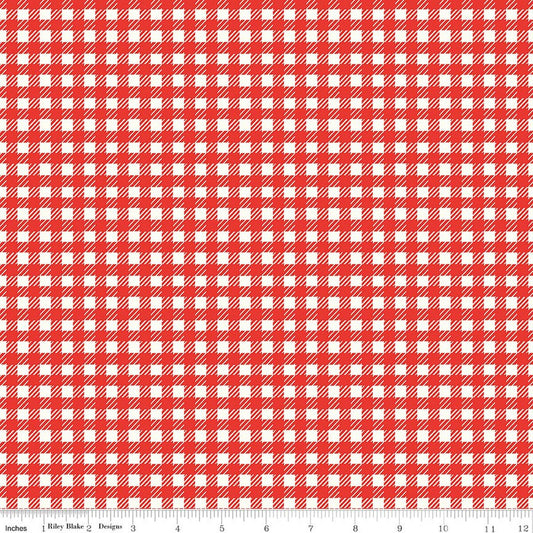 SERENDIPITY 2 Plaid Red Yardage