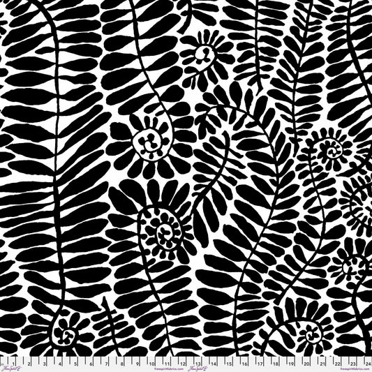 FRONDS Black 108" Wide Yardage