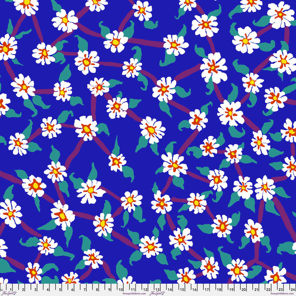 KAFFE COLLECTIVE AUG 2026 Backing Fabric - Mayflower - Blue Yardage