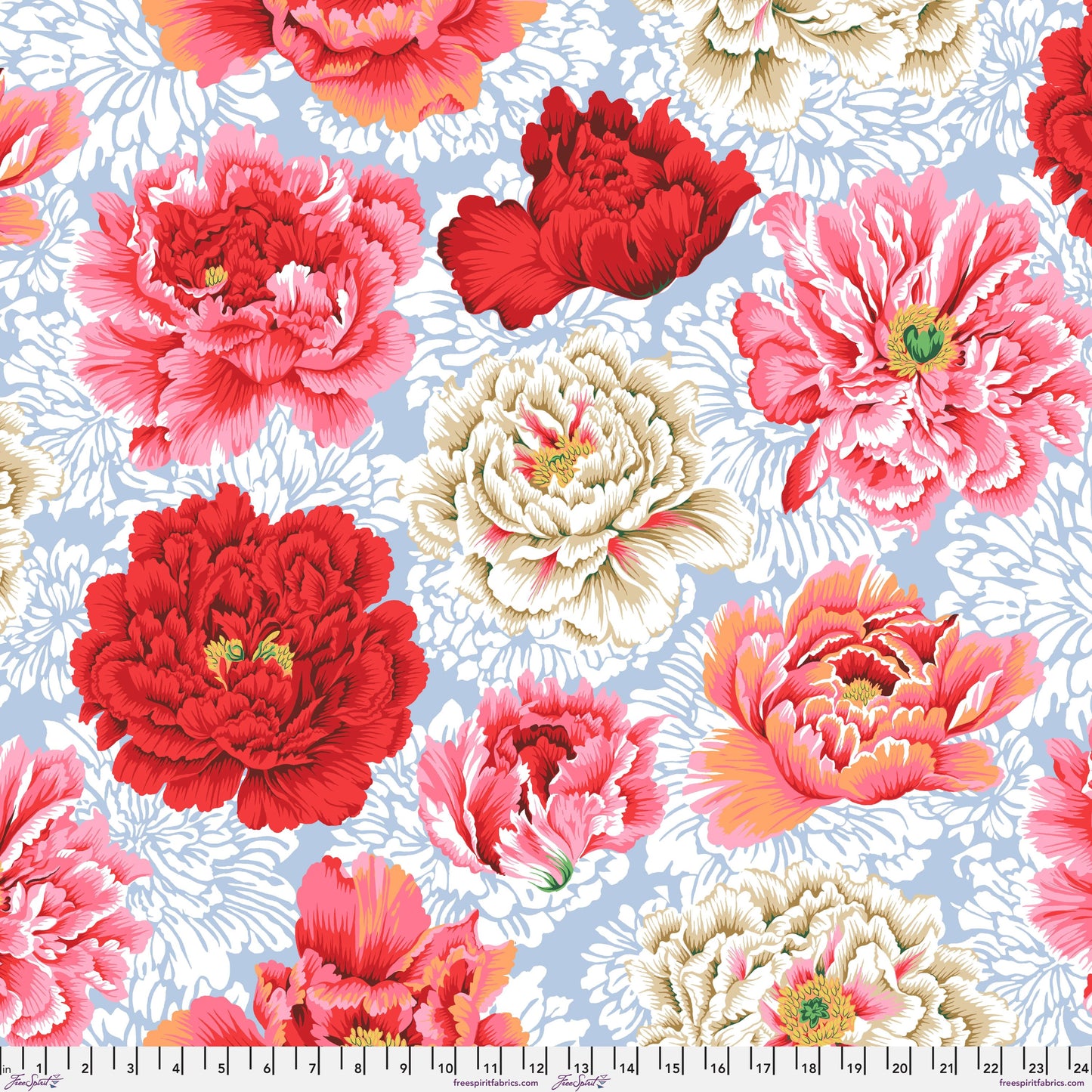 Brocade Peony Natural 108" Wide Yardage