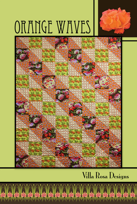 Orange Waves Pattern Digital Download