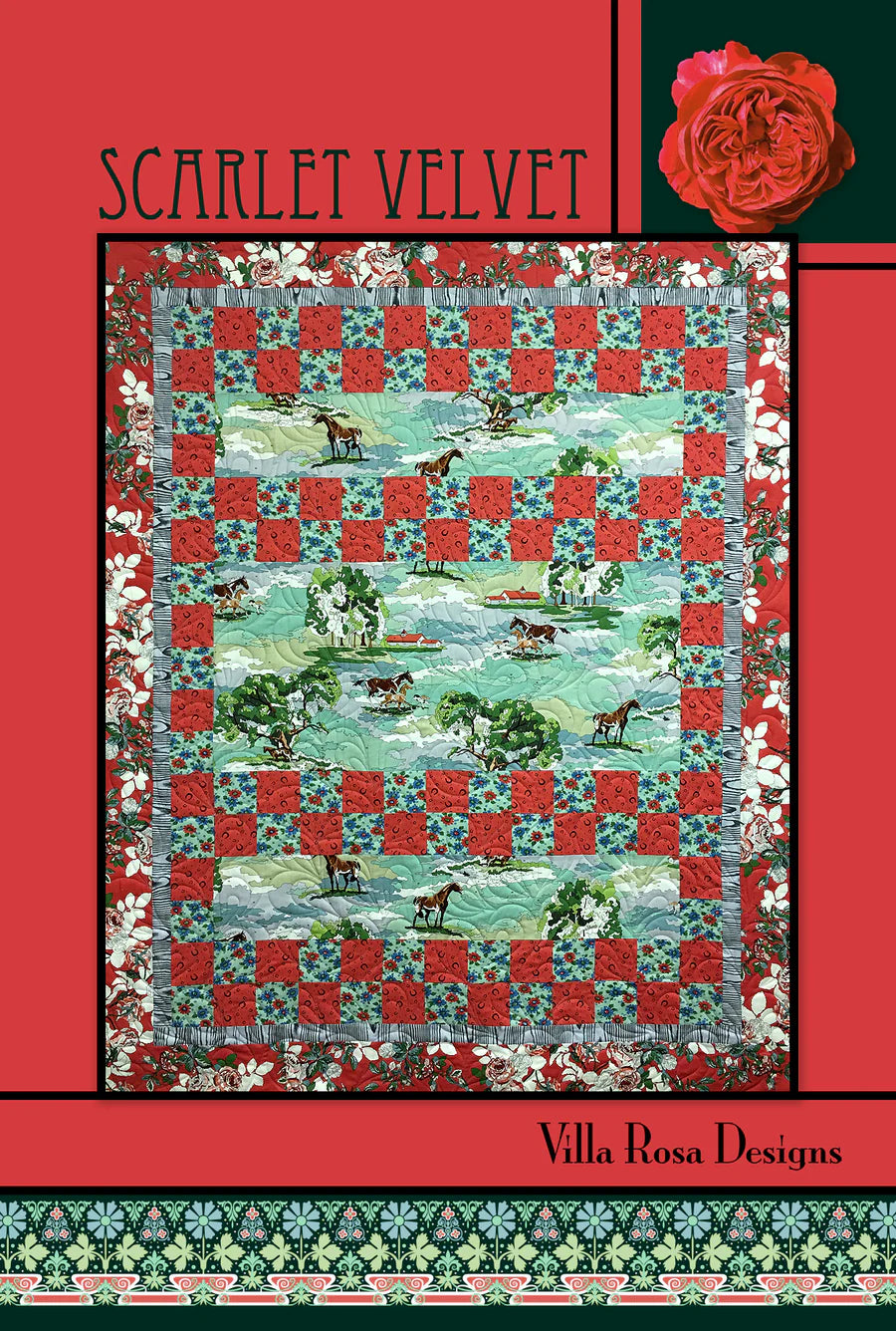Scarlet Velvet Pattern Digital Download