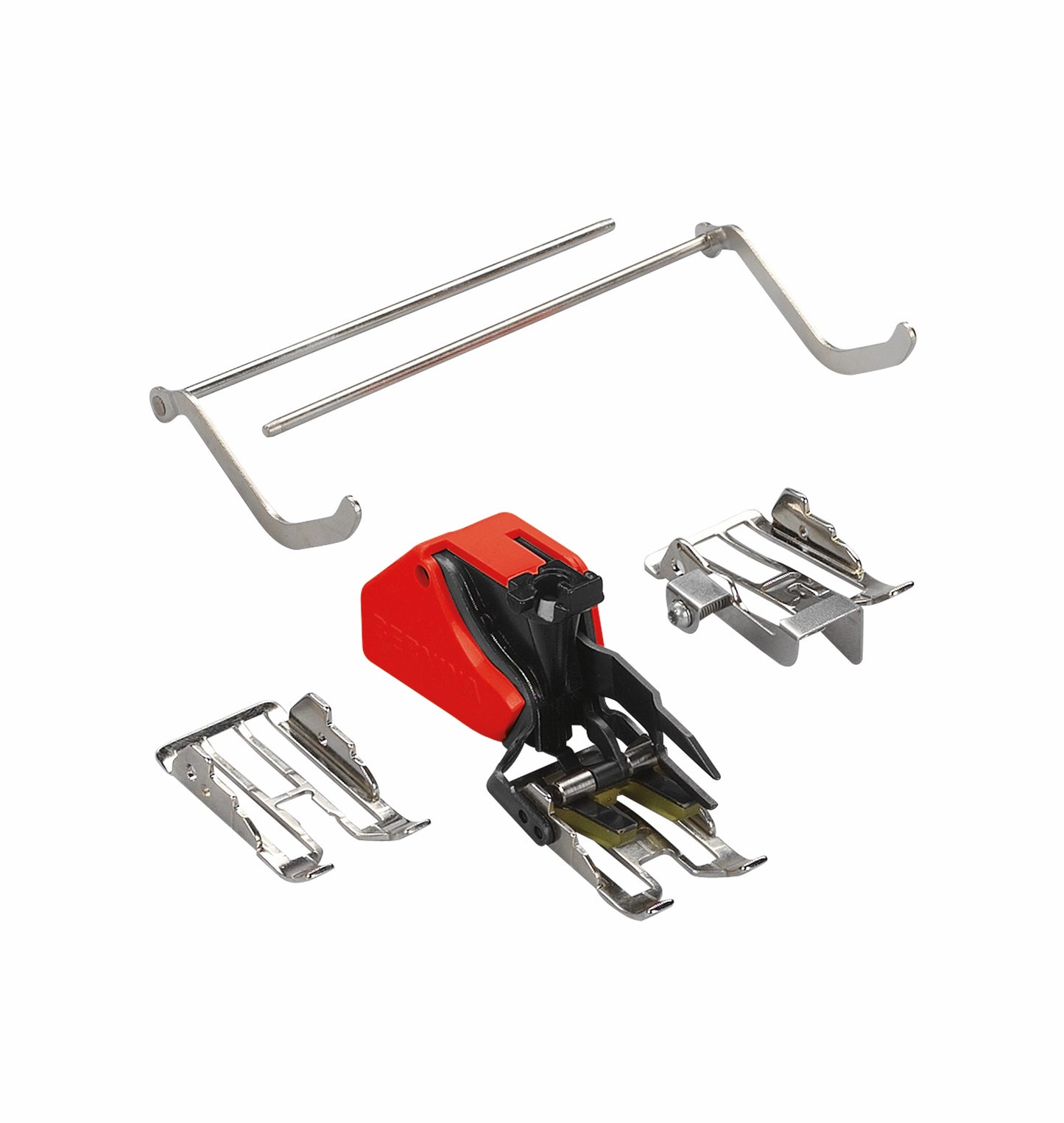 #50 BERNINA Three-Sole Walking Foot with Seam Guide Red