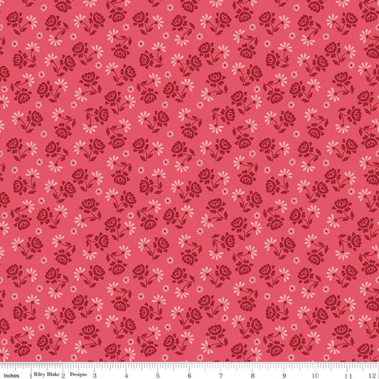 BERRY & SAGE Roses Tea Rose Yardage