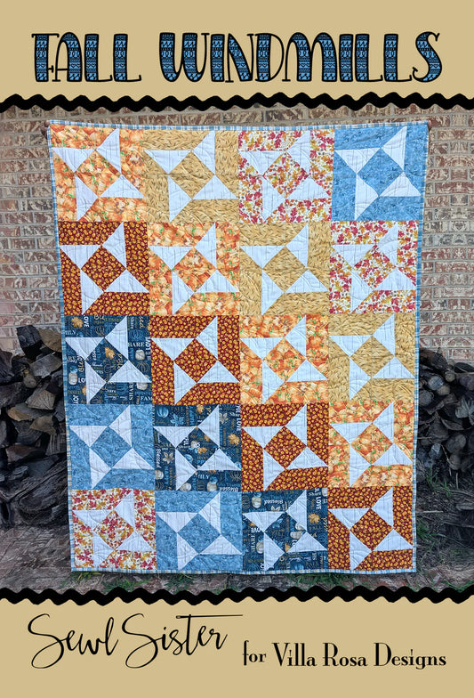 Fall Windmills Pattern Digital Download