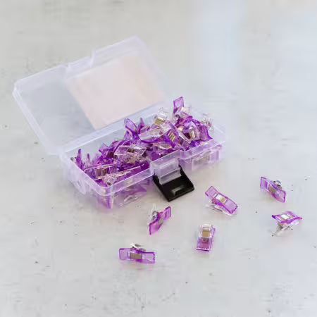 Sallie Tomato Purple Sewing Clips