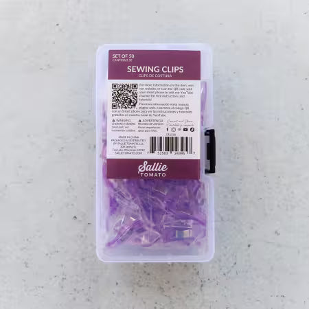 Sallie Tomato Purple Sewing Clips