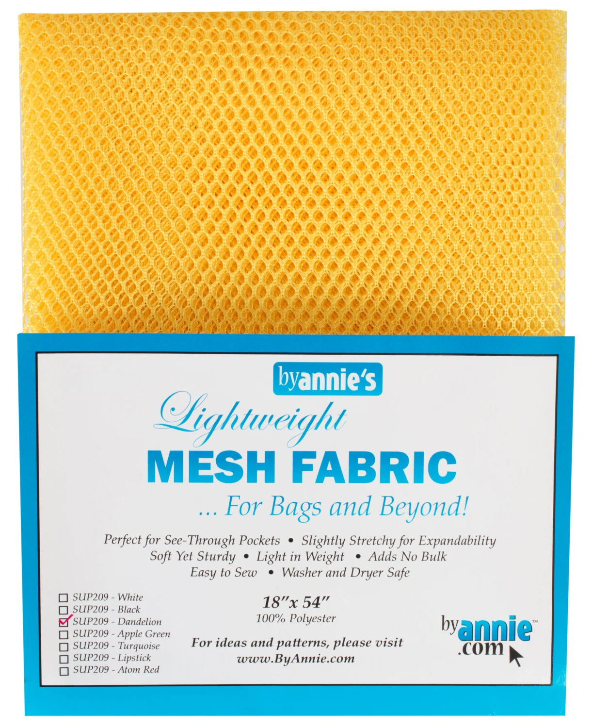 By Annie Lightweight Mesh Fabric 18 x 54"