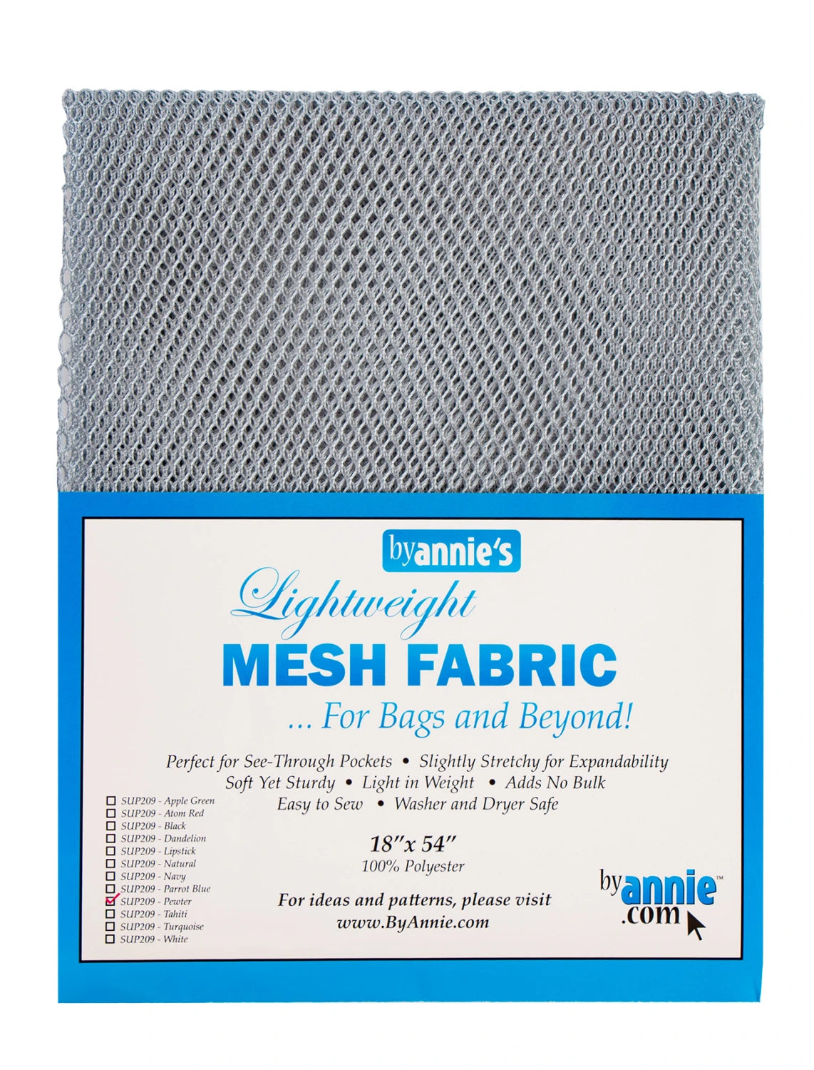 By Annie Lightweight Mesh Fabric 18 x 54"