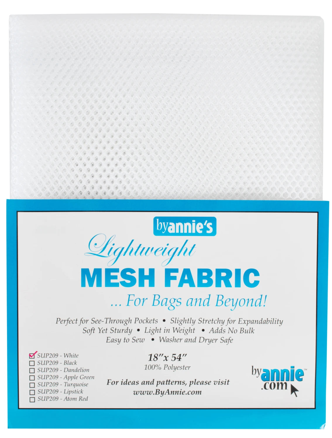 By Annie Lightweight Mesh Fabric 18 x 54"