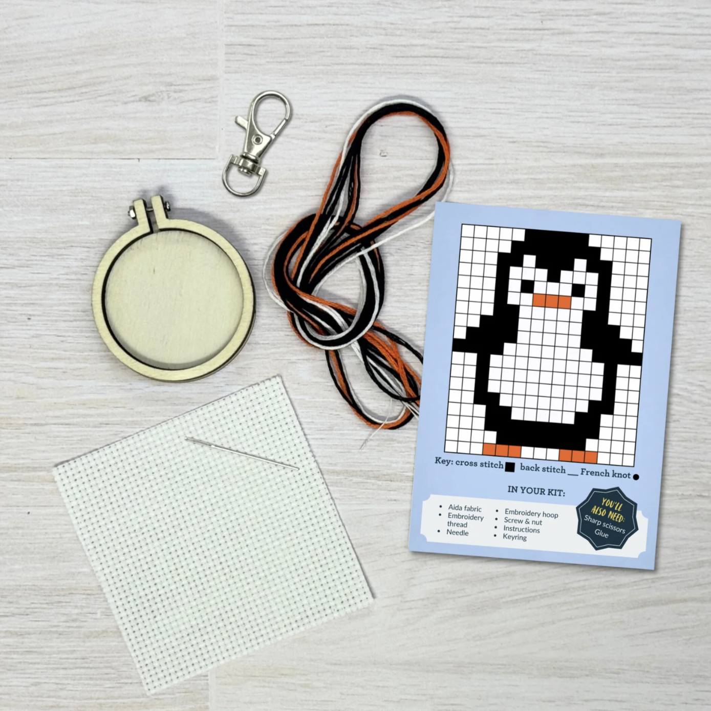 Waddle I Do Without You Mini Matchbox Cross Stitch Kit
