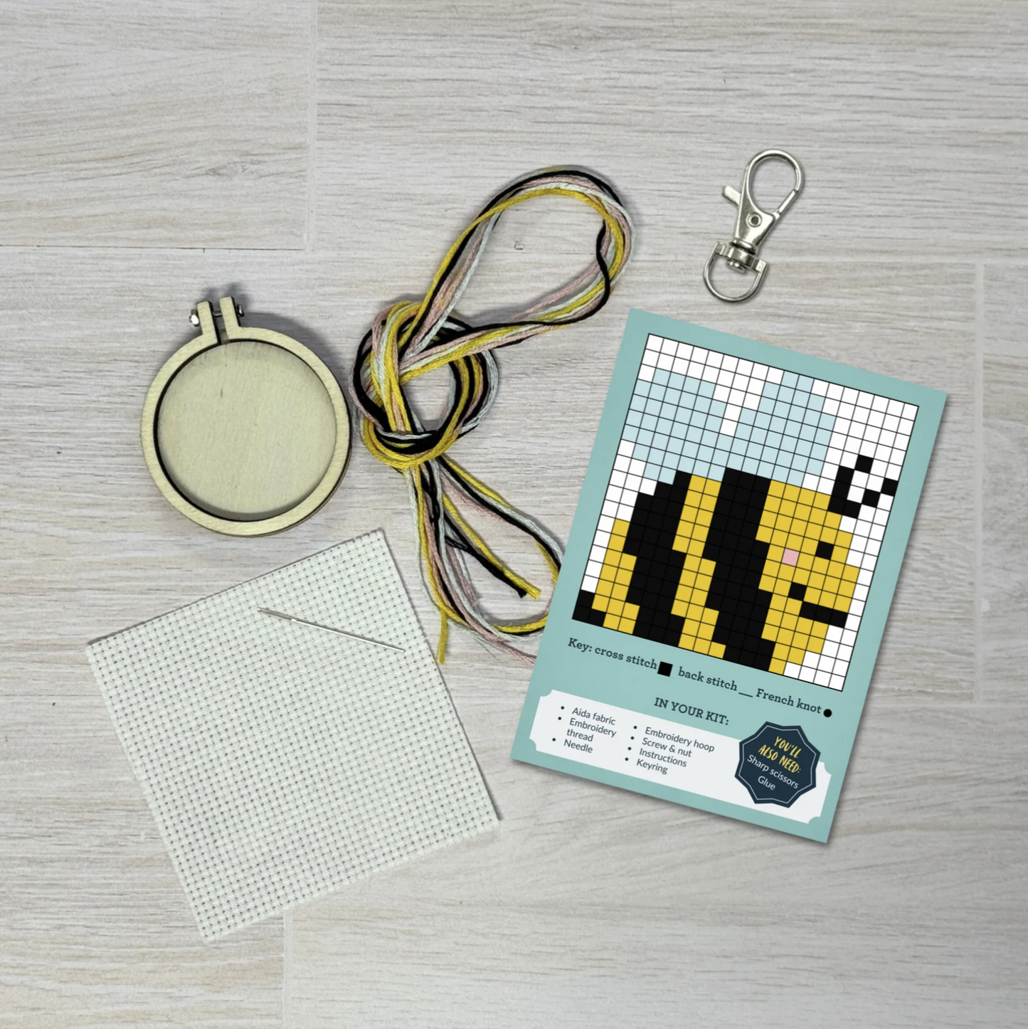 Bee Happy! Mini Matchbox Cross Stitch Kit