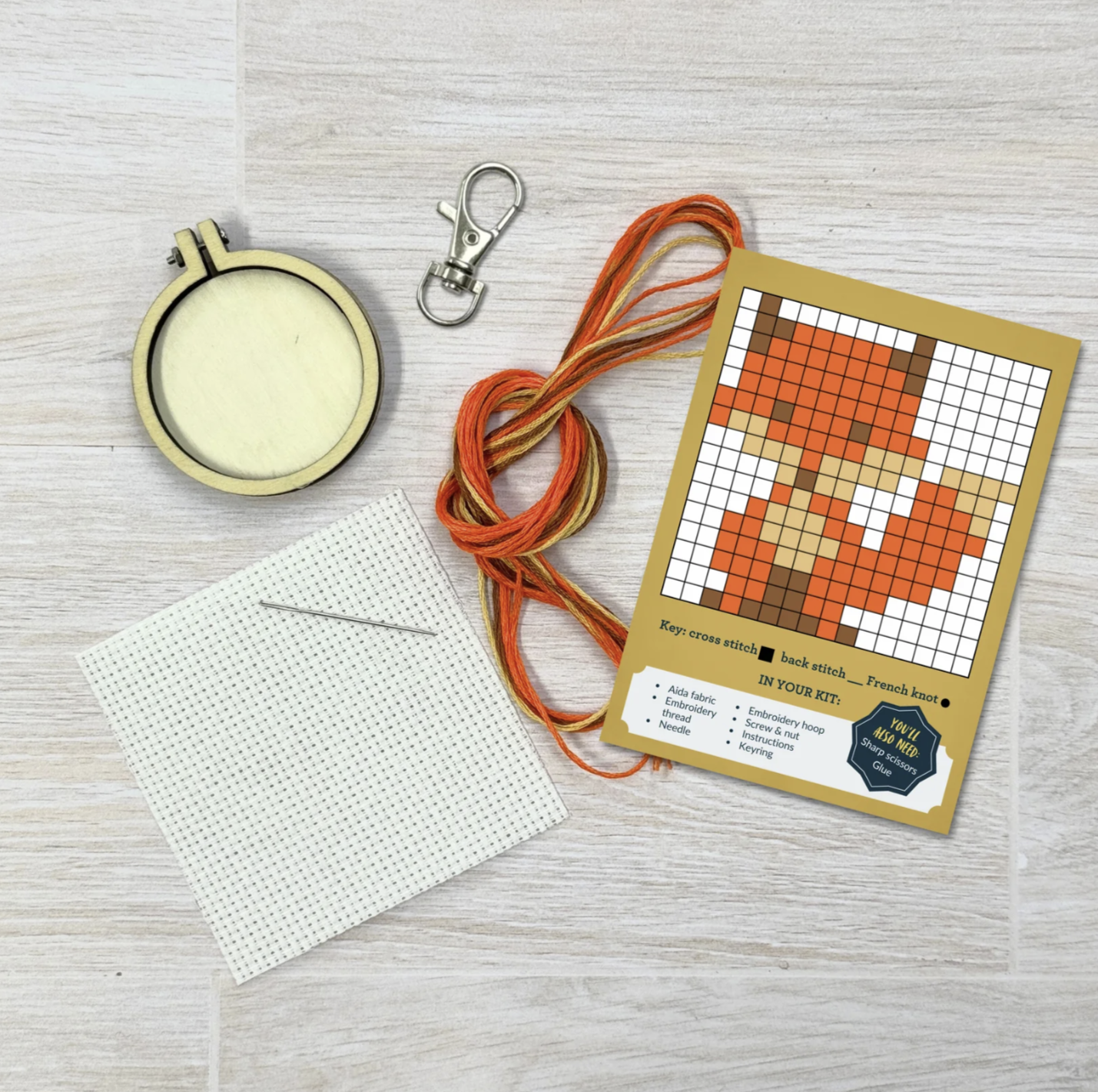 For Fox Sake! Mini Matchbox Cross Stitch Kit