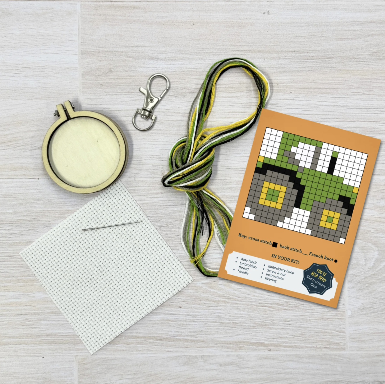 Keep Calm and Plough On! Mini Matchbox Cross Stitch Kit