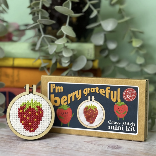I'm Berry Grateful Mini Matchbox Cross Stitch Kit