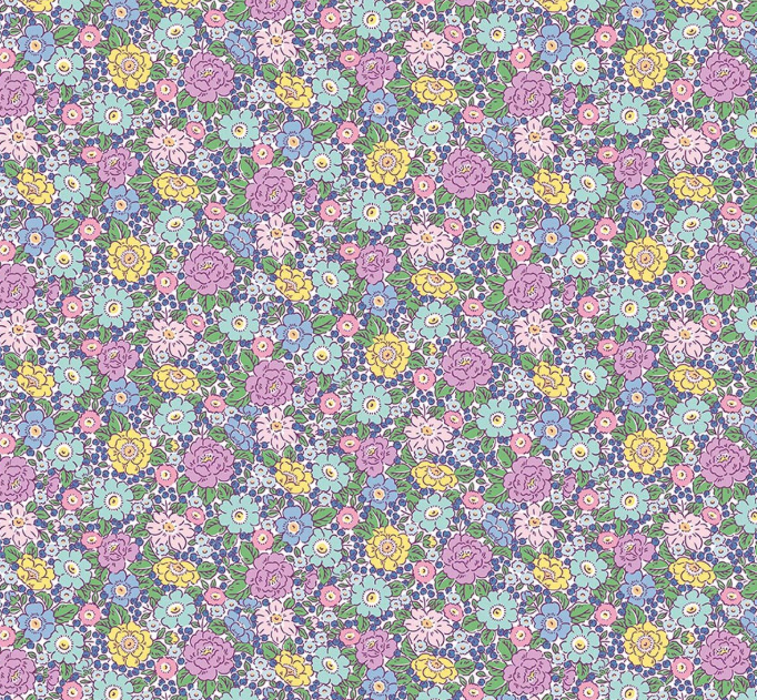 Traditional 30's Floral Purple