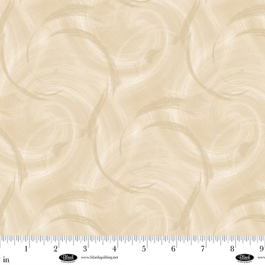 SPIN FLANNEL 108” Semi Circle Texture Cream Wide Back Yardage