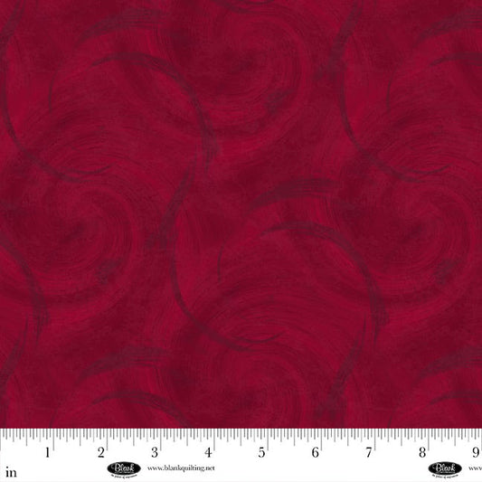 SPIN FLANNEL 108” Semi Circle Texture Red Wide Back Yardage
