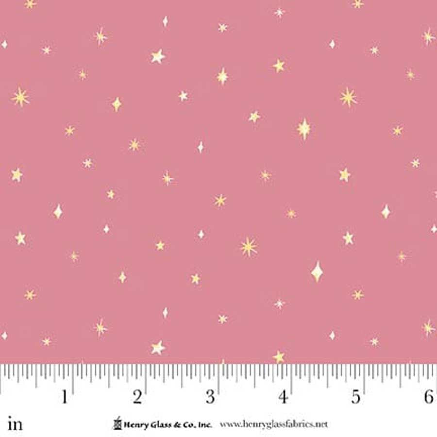 MY DARLING UNICORN Stars Pink Yardage