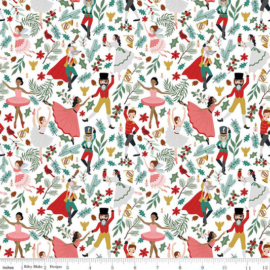 NUTCRACKER TRADITION Storybook Snow Yardage