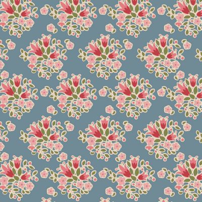 TILDA Creating Memories - Lulu Blue Yardage