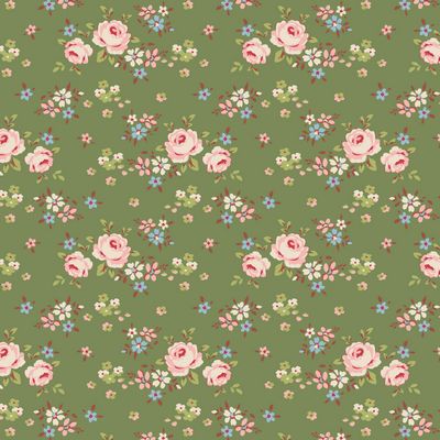 TILDA Creating Memories - Gracie Green Yardage