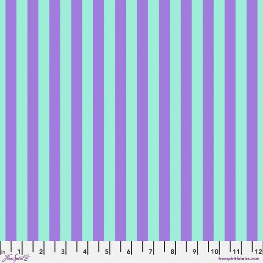 TULA'S TRUE COLORS Tent Stripe Petunia Yardage