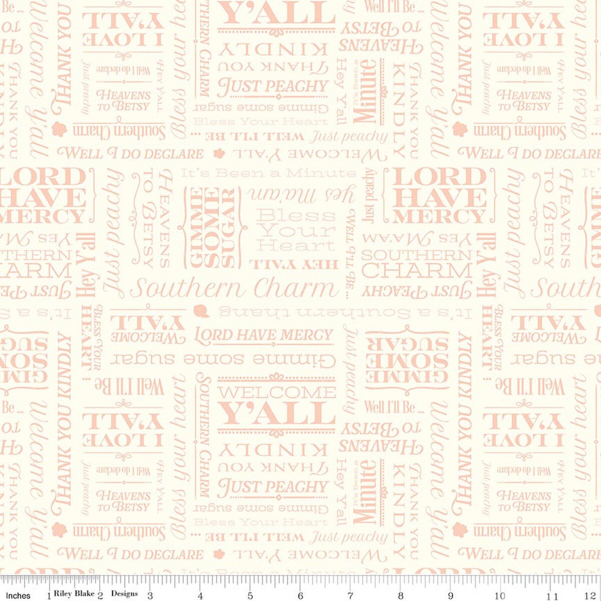 SOUTHERN CHARM Text Cloud Yardage
