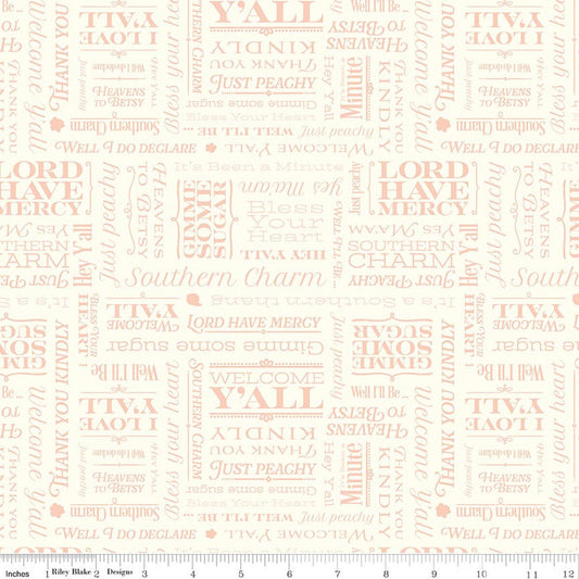 SOUTHERN CHARM Text Cloud Yardage