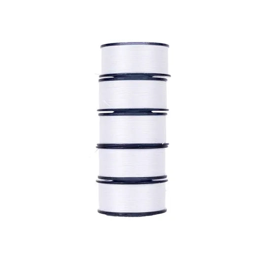 CONFETTI COTTON Thread Prewound Bobbin B Size Riley White