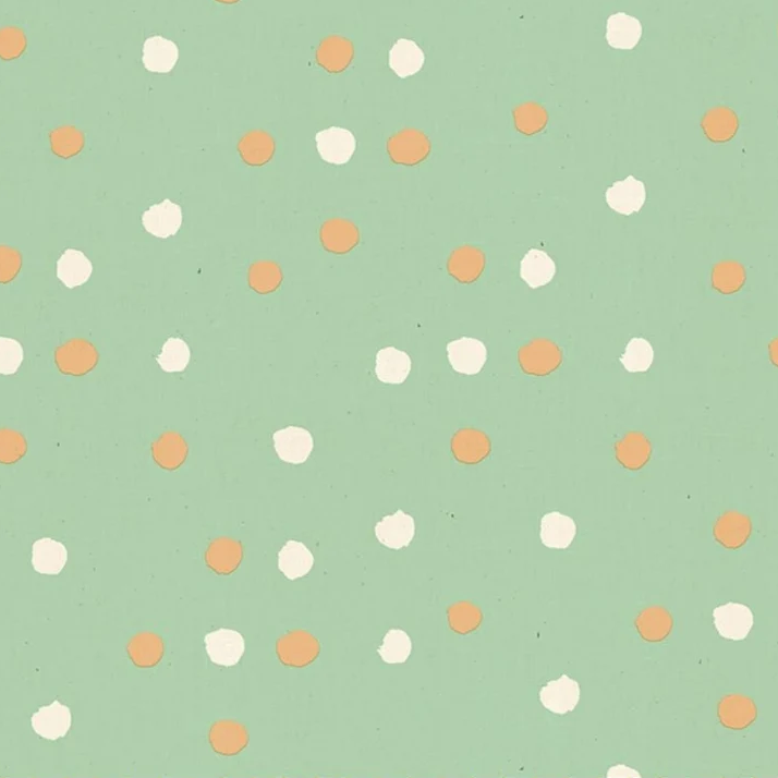 VESSEL Pistachio Paint Dots Yardage