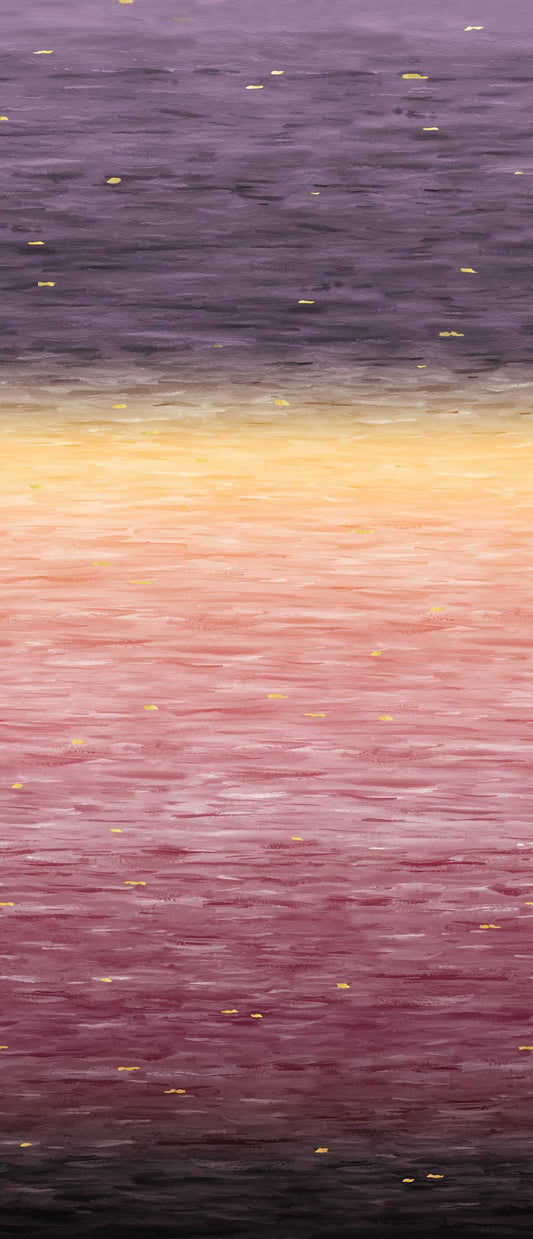 GO WITH THE FLOW 108" Watercolor Ombre Pansy Wide Back Yardage