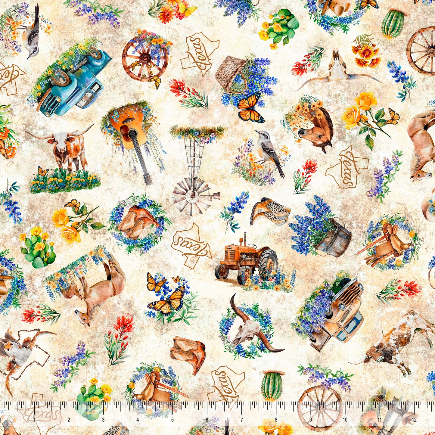 ALL TEXAS SHOP HOP 2026 Texas Vignettes Toss Tan PRE-ORDER