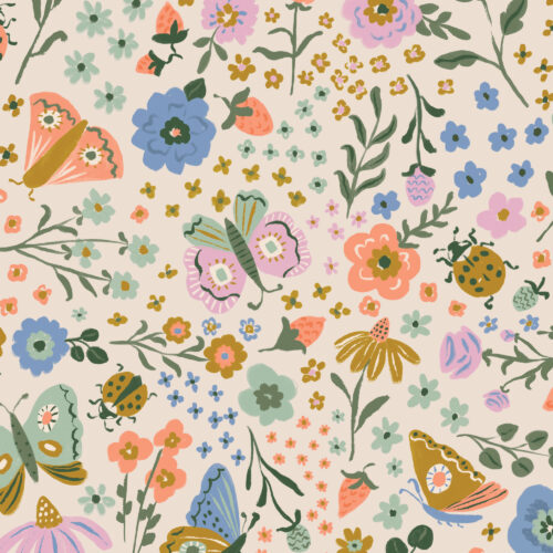 FLORAL FRENZY Butterfly Garden Yardage