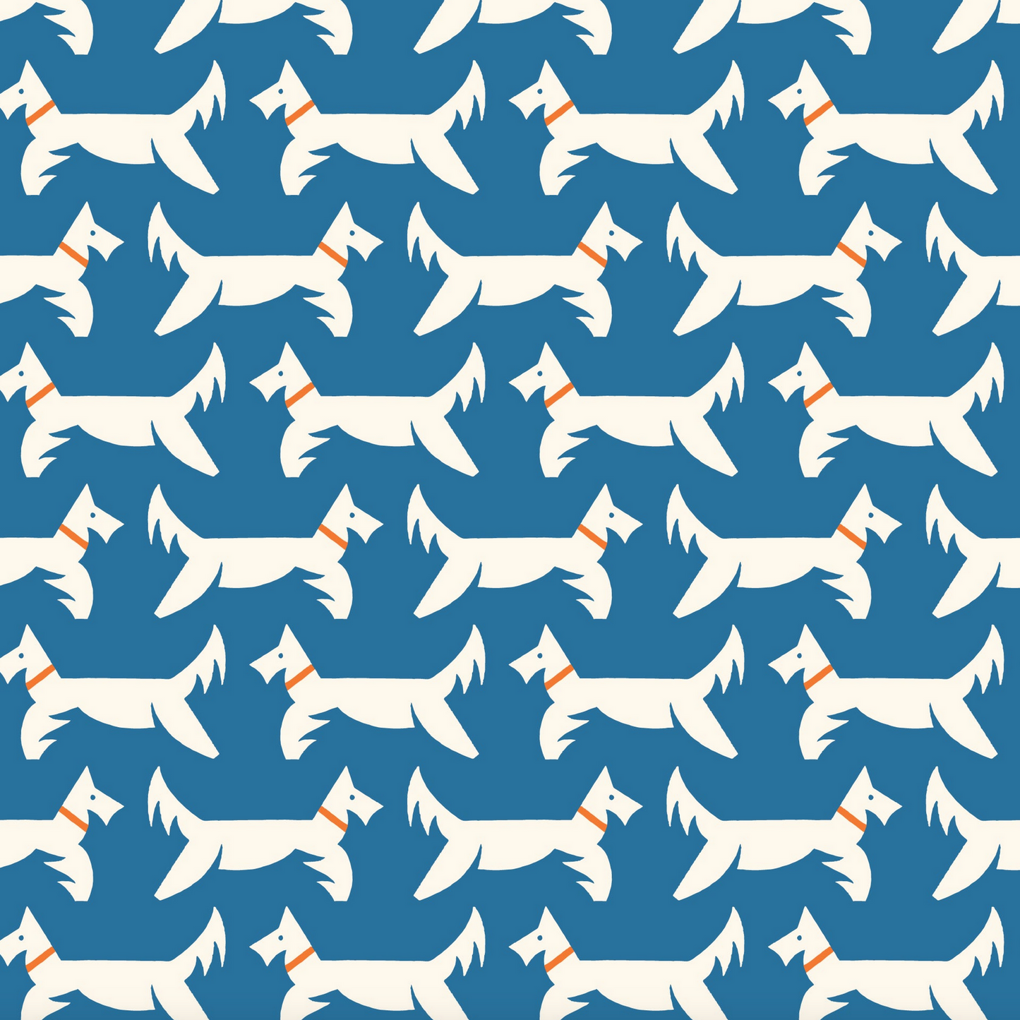 ORCHARD DECO A Dog's Life Navy Yardage