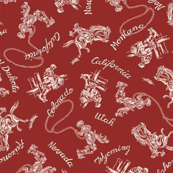 BUCKAROO Howdy Red Yardage