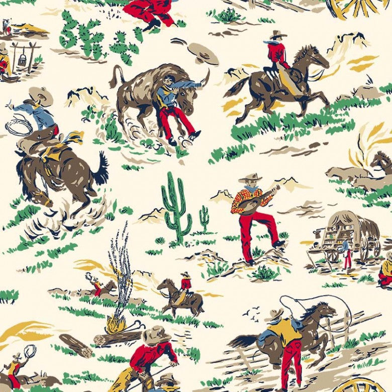 BUCKAROO Yee-Haw Cream Yardage