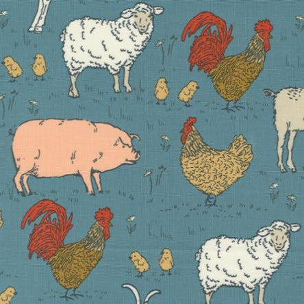 FARMSTEAD Overalls Animal Farm Yardage