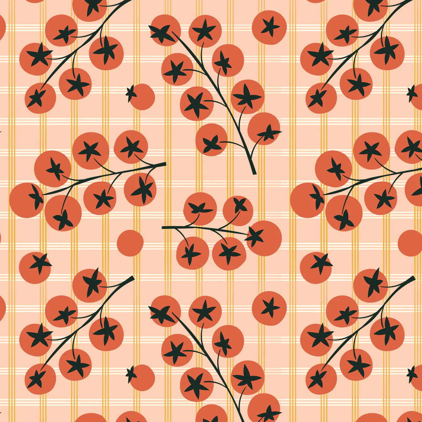 HOMESTEAD HAVEN Cherry Tomato Check Yardage