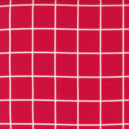 ONE FINE DAY Red Windowpane Yardage