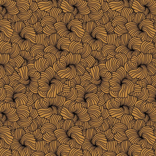 PEACEFUL & WARM Swirls Chestnut Yardage